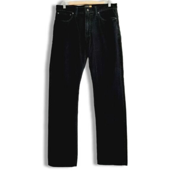 J.CREW 100% Cotton Slim Straight Leg Corduroy Pants Black Men's Sz 32 - Picture 1 of 11
